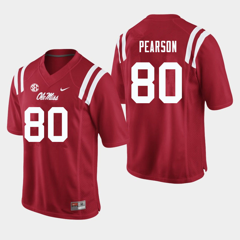 Ole Miss Rebels #80 Jahcour Pearson College Football Jerseys Sale-Red